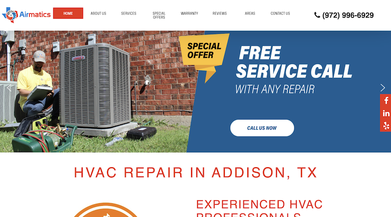 Pagina web de Airmatics.